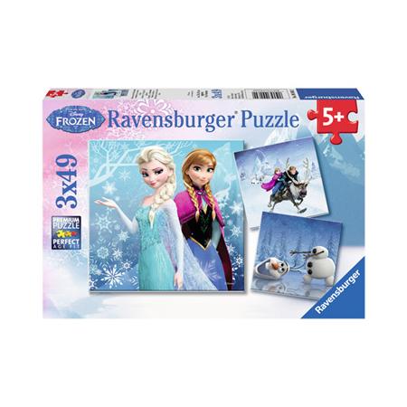 Ravensburger Disney Frozen puzzel Avontuur in winterland - 3 x 49 stukjes