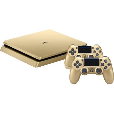 Sony PlayStation 4 Slim 500GB with extra Dualshock Controller Gold - PS4