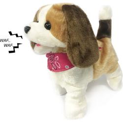 Voice Control Pets - Interactieve speelgoed puppy -blaft en beweegt op geluid detectie - 29CM ( incl. batterijen)