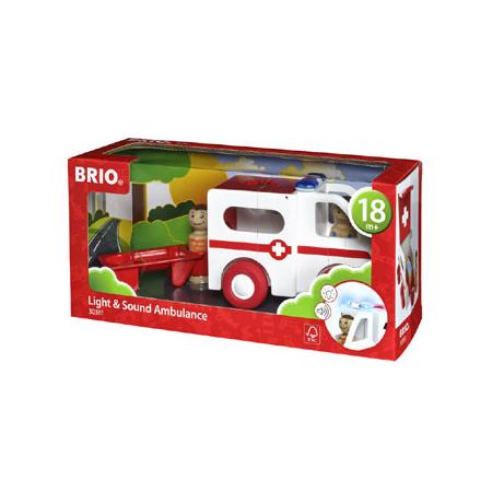 BRIO ambulance met licht en geluid 30381