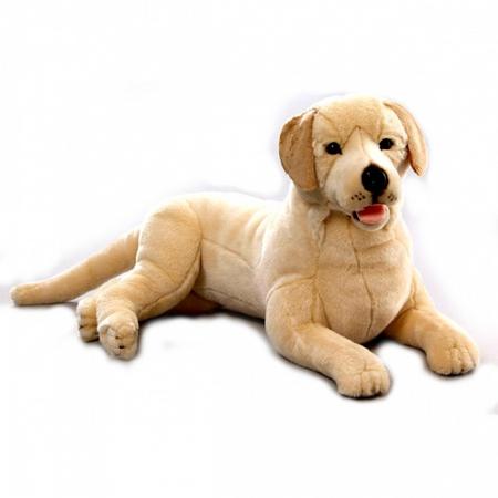 Bicolini Knuffelhond Liggende Labrador Crème 60 cm
