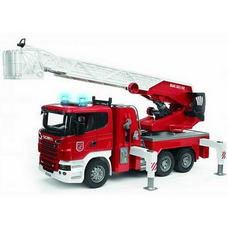 Bruder - scania brandweer ladderwagen met pomp - 03590