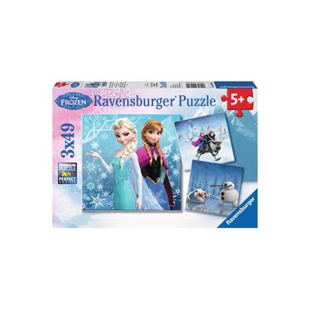 Disney Frozen - Avontuur in Winterland Puzzel (3 x49)