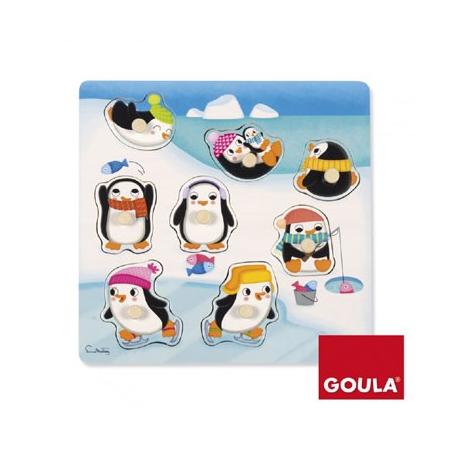 Goula noppenpuzzel pinguïns - 8 stukjes