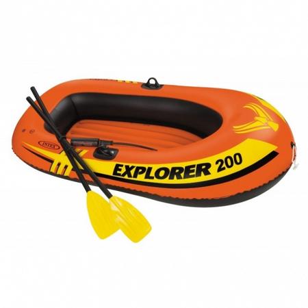 Intex Opblaasboot Explorer Pro 200 Set 196 x 102 x 33 cm oranje