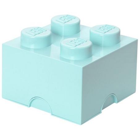 LEGO Opbergbox: Brick 4 (6 ltr) - Blauw Aqua