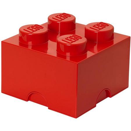 LEGO Opbergbox: Brick 4 (6 ltr) - rood