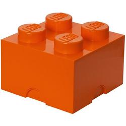 Opbergbox Lego: brick 4 oranje