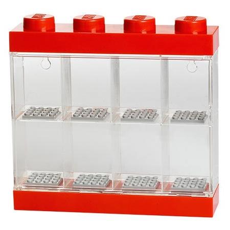 Opbergbox Lego: minifigures rood 8-delig