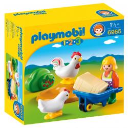 Playmobil® 6965 1.2.3 Boerin Met Haan En Kip