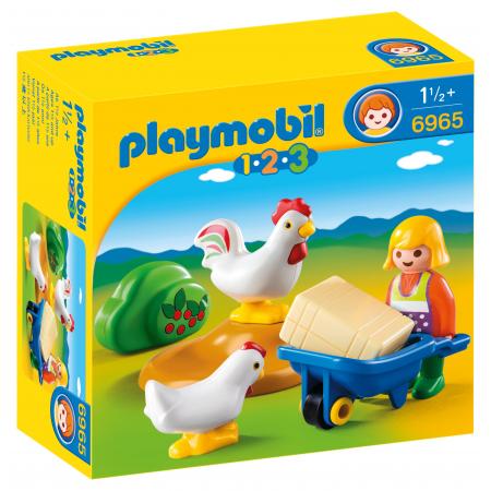 Playmobil® 6965 1.2.3 Boerin Met Haan En Kip