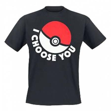Pokemon T shirt I Choose You Unisex Zwart Maat L