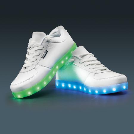 Raffies Sneakers met LED Lights in zool - wit - maat 42