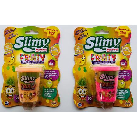Slimy Fruity Roze & Oranje set van 2 - Slijm
