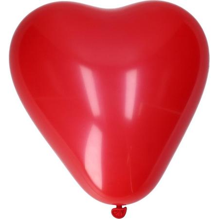 Ballon hartvorm 5 delig rood