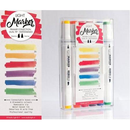 Dual Tip Markers - mengbare kleuren - Totaal 42 Kleuren in 7  aansluitbare Dozen