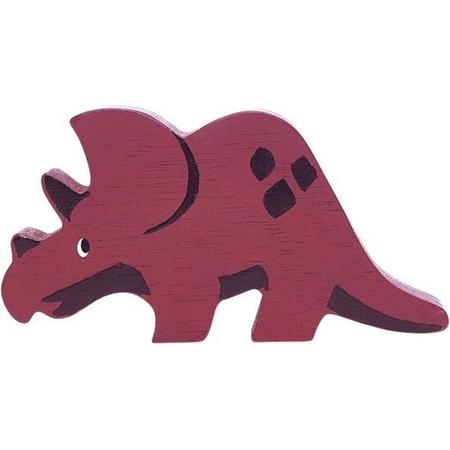 Tender Leaf Toys Houten Dino Triceratops 11 Cm Hout Rood