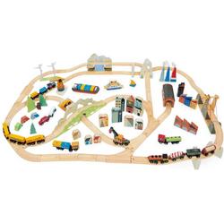 Tender Leaf Toys Treinset Mountain View 145 Cm Hout 61-delig