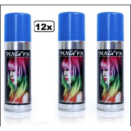 12x UV Haircolour Blacklight 125 ml white/blue effect