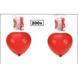 200x Hartje ballon rood 30cm
