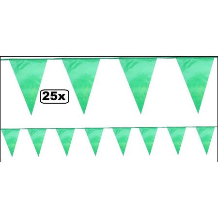 25x Vlaggenlijn groen 10 meter