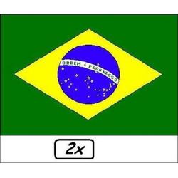 2x Vlag Brazilie 90x150cm