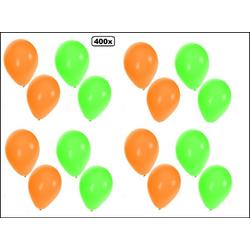 400x Ballonnen oranje en groen.