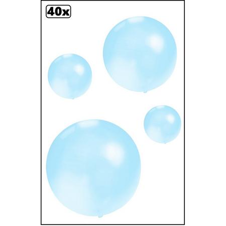 40x Mega Ballon 60 cm baby blauw