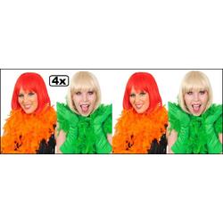 4x Boa brandveilig oranje en groen 180cm