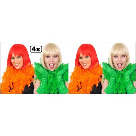 4x Boa brandveilig oranje en groen 180cm