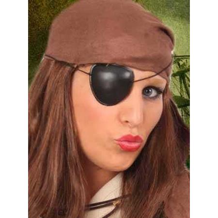 96x Piraat ooglapje plastic zwart