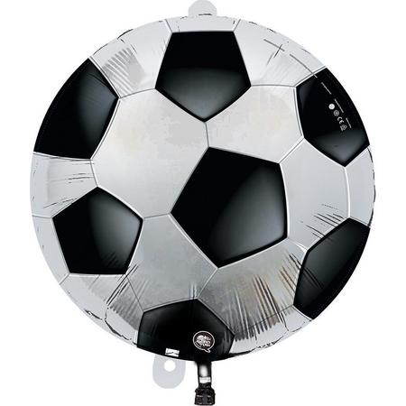 Tib Ballon Voetbal Led 65 Cm Latex Zwart/wit