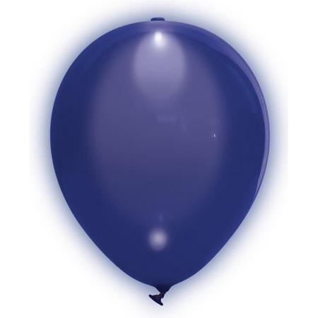 Tib Ballonnen Lightning Led 23 Cm Latex Blauw 5 Stuks