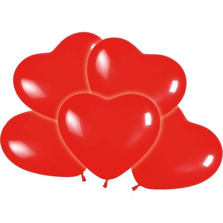 Tib Hart-ballonnen 25 Cm Latex Rood 8 Stuks