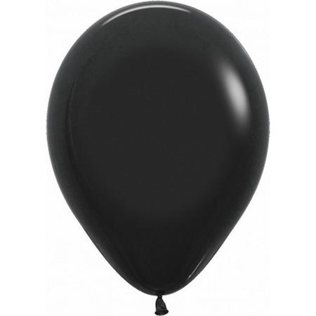ballonnen helium 30 cm zwart 8 stuks