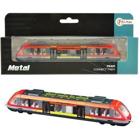 Toi Toys Metal trein rood in vensterdoos