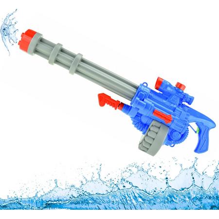 Toi Toys Waterpistool Machinegeweer- Super Soaker Geweer Water Gun- Water Speelgoed Water Blaster Waterspuit- Jongens- Strand Speelgoed- Blauw