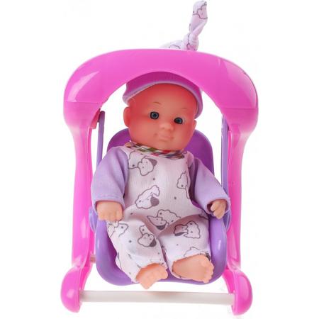 Toi-toys Babypop In Schommel Meisjes Roze/paars