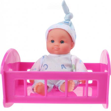 Toi-toys Babypop In Wieg Meisjes Roze