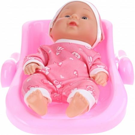 Toi-toys Babypop Met Kinderstoel - Roze