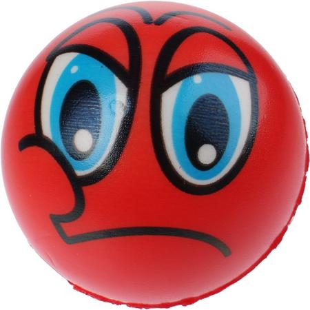 Toi-toys Bal Funy Face 8 Cm Rood