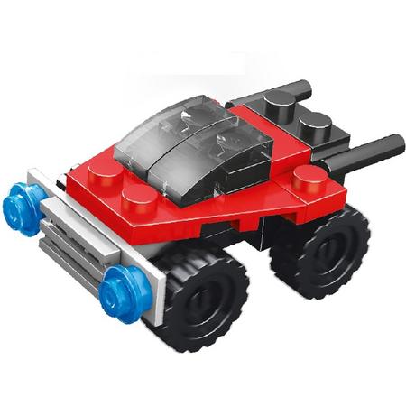 Toi-toys Blocks Bouwpakket Racewagen Rood 12,5 Cm