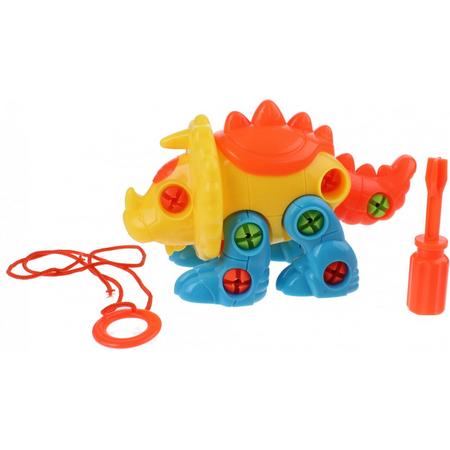 Toi-toys Bouw Je Eigen Dino 17 Cm Junior Oranje/geel/blauw