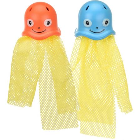 Toi-toys Duik Octopussen 15 Cm Blauw/oranje 2 Stuks