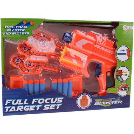 Toi-toys Foam Blaster Pistool Met Darts Oranje 13-delig