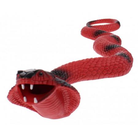 Toi-toys Gifslang Cobra Rood 65 Cm
