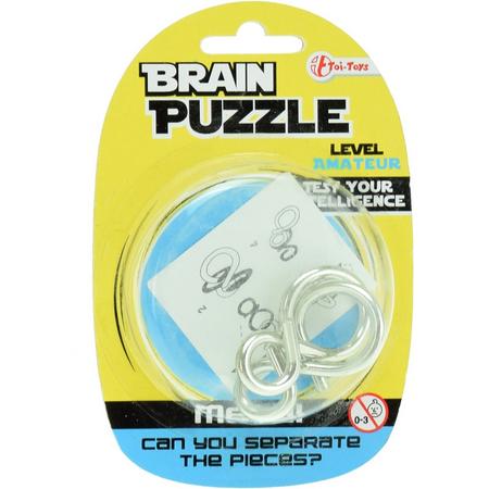Toi-toys Hersenkraker Brain Puzzle Amateur Zilver
