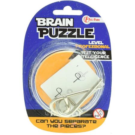 Toi-toys Hersenkraker Brain Puzzle Professional Zilver