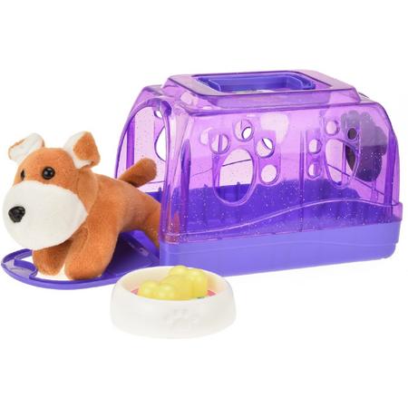 Toi-toys Hond In Draagkoffer Paars 15 Cm