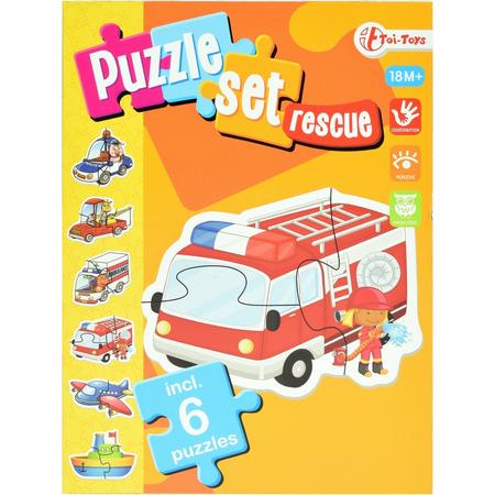 Toi-toys Hulpdiensten Puzzelset Incl 6 Puzzels